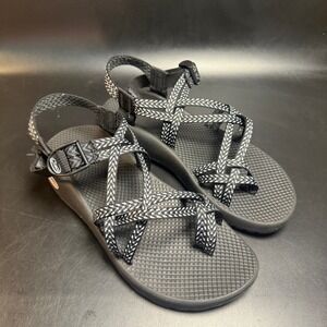 Chaco Z/Cloud X‎ Sandals Women's Size 10 Black & White Woven Straps
